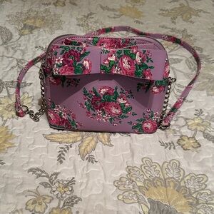 Betsey Johnson Floral Lavender Crossbody Bag